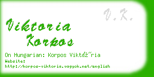 viktoria korpos business card